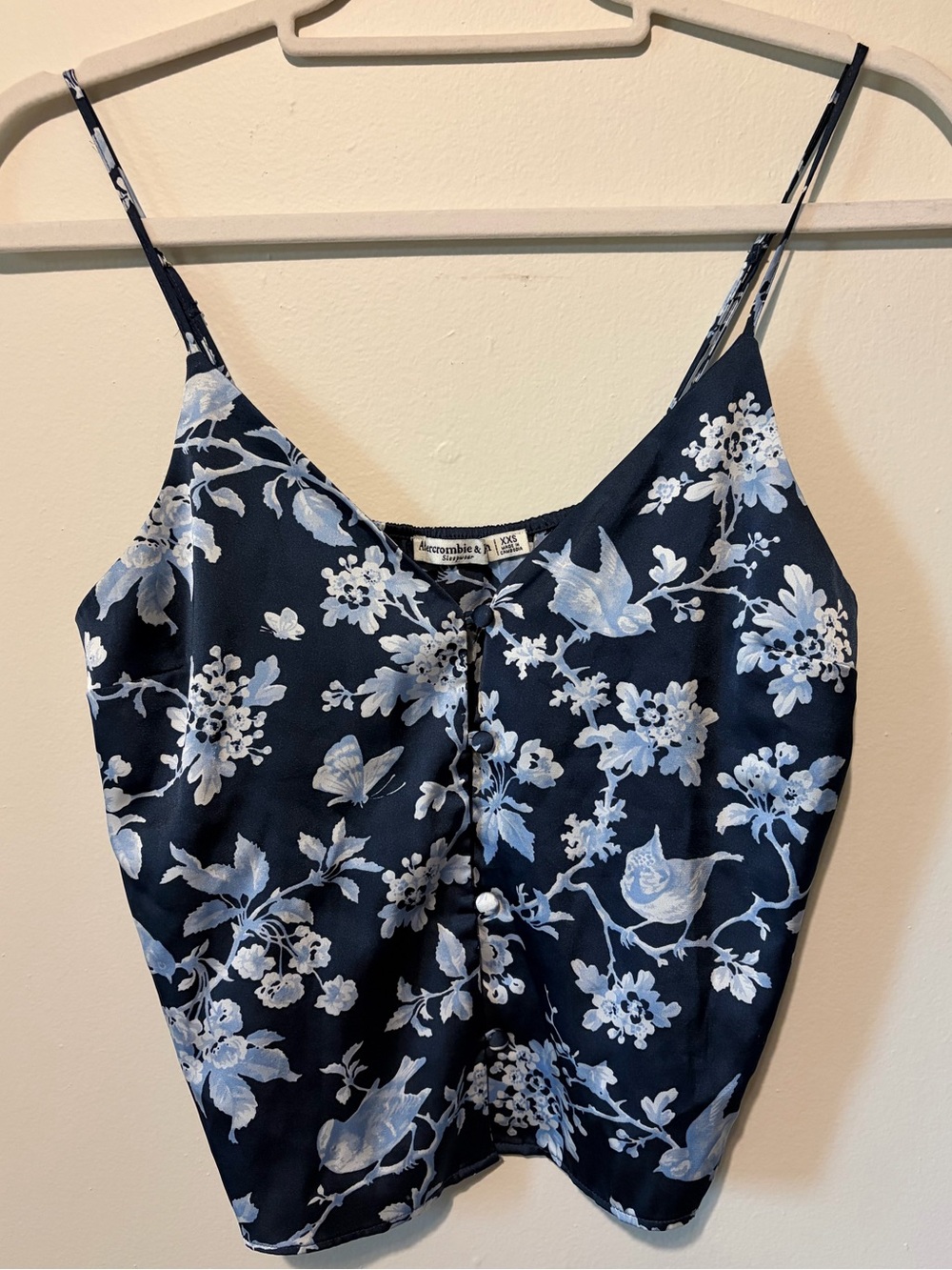 Abercrombie & Fitch Navy and White Floral Pj Set - Picture 4 of 6